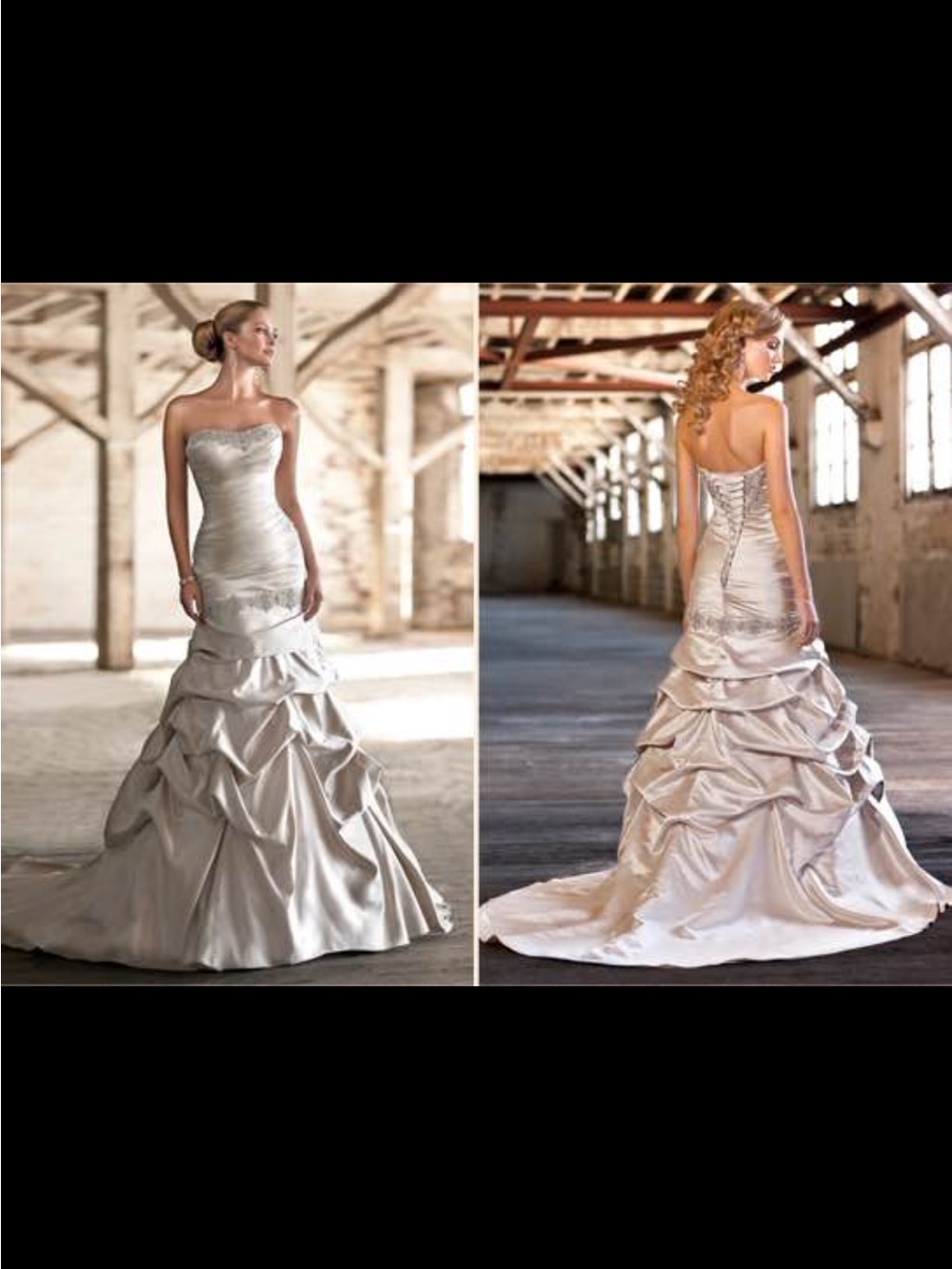 Essence of Australia Elegant Strapless Satin Mermaid Wedding Gown